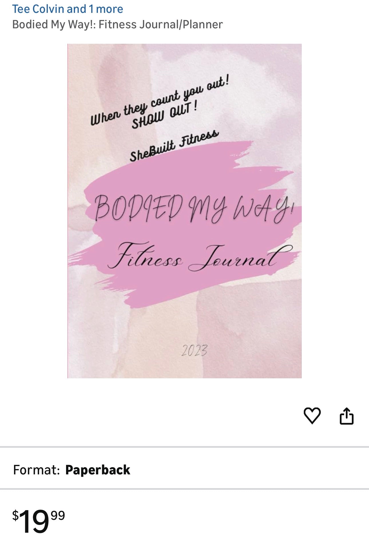 Bodied my way fitness journal/planne